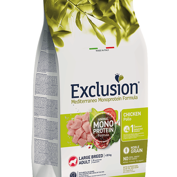 Exclusion Noble Adulto Frango Raça Grande 12Kg