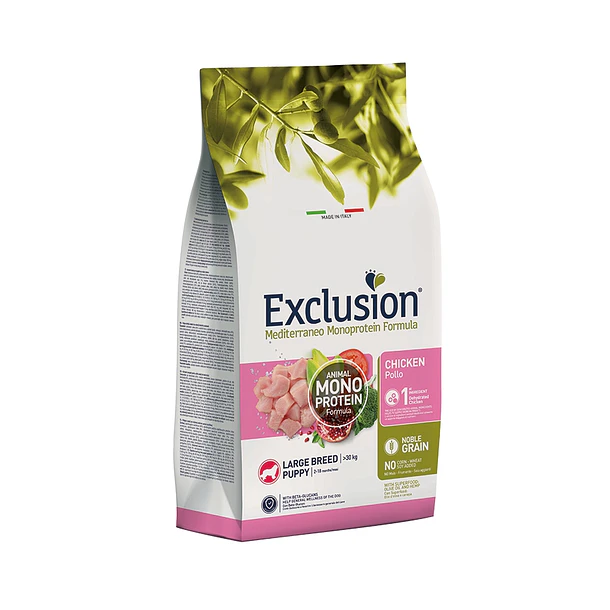 Exclusion Noble Grain Frango Cachorro de Raça Grande 12Kg