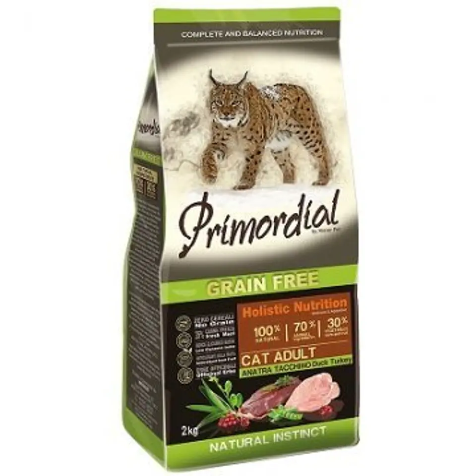 Primordial Grain Free Gato Adulto Peru & Pato 2Kg 1