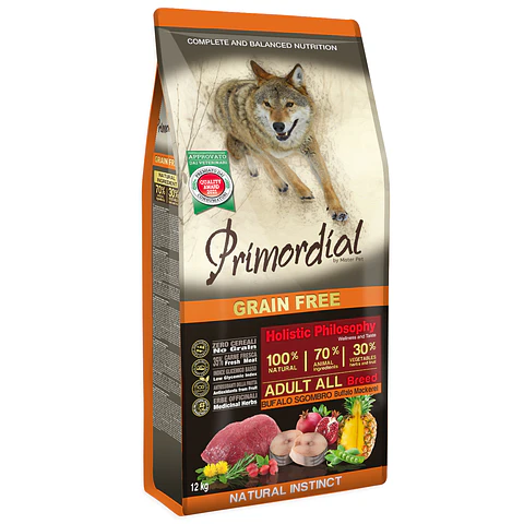 Primordial Sem Cereais Búfalo & Cavala 12Kg 