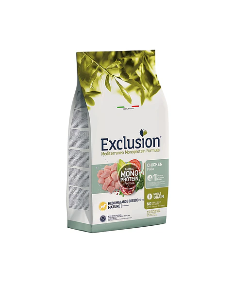 Exclusion Noble Grain Frango Mature Médio/Grande 12Kg