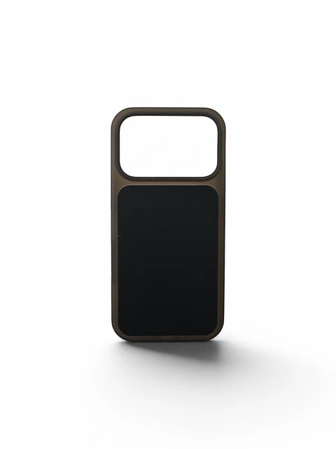 Clear Frame Silicone Case for iPhone — Coffee & Black