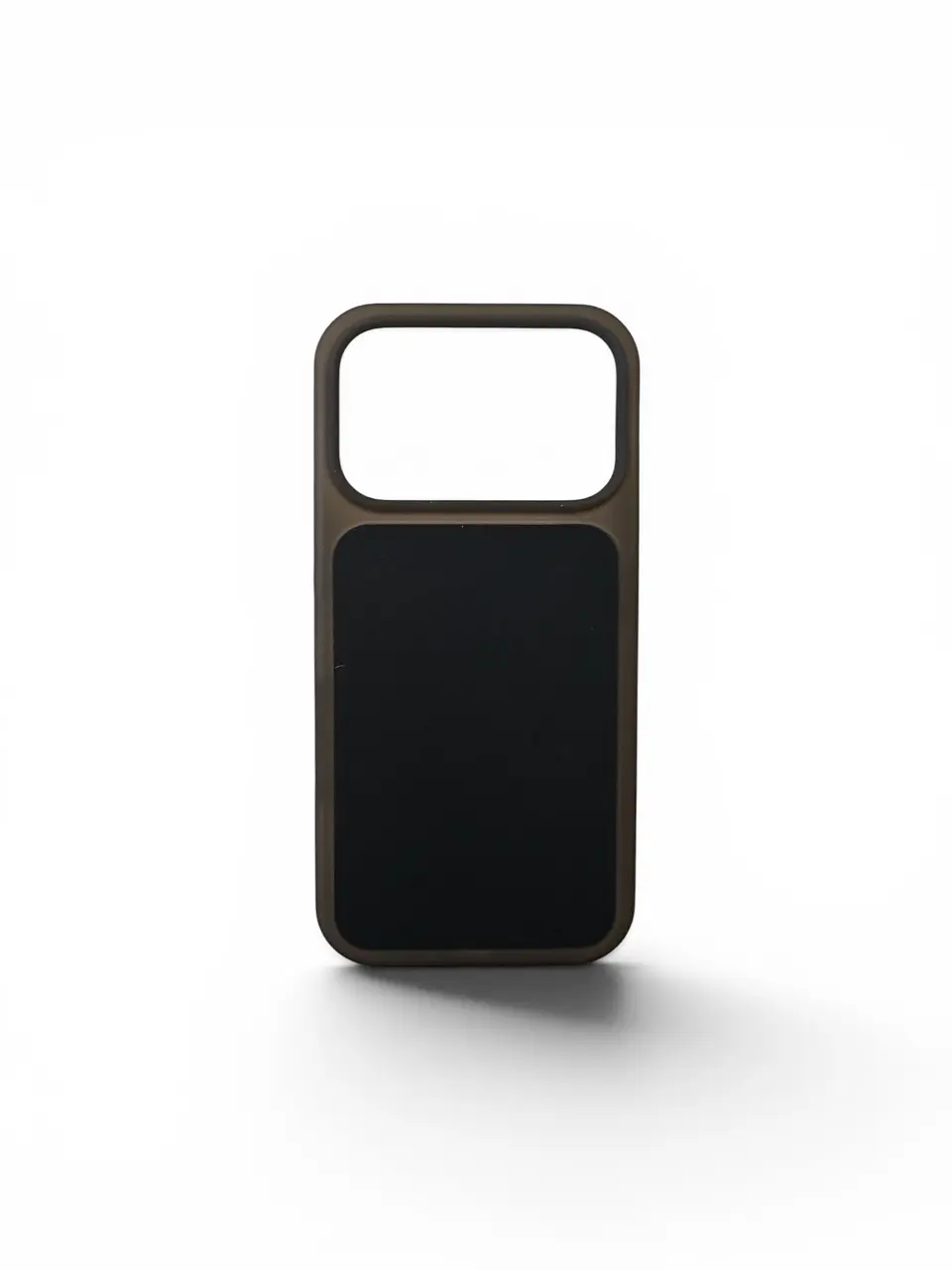 Clear Frame Silicone Case for iPhone — Coffee & Black 1