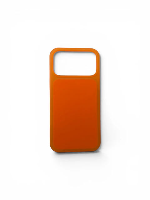 Clear Frame Silicone Case for iPhone — Orange  