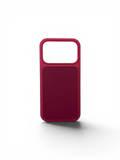Clear Frame Silicone Case for iPhone — Burgundy