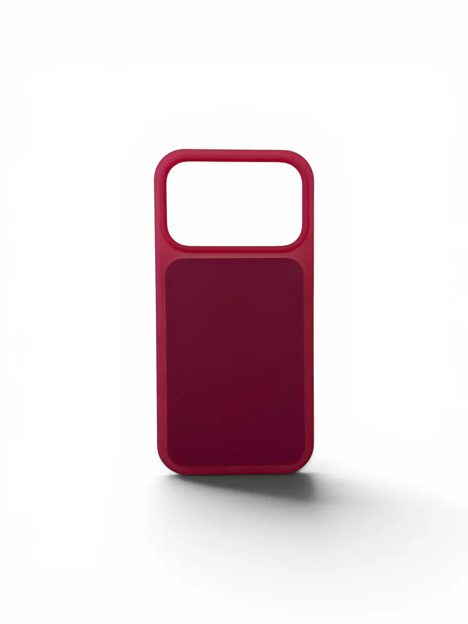 Clear Frame Silicone Case for iPhone — Burgundy 1