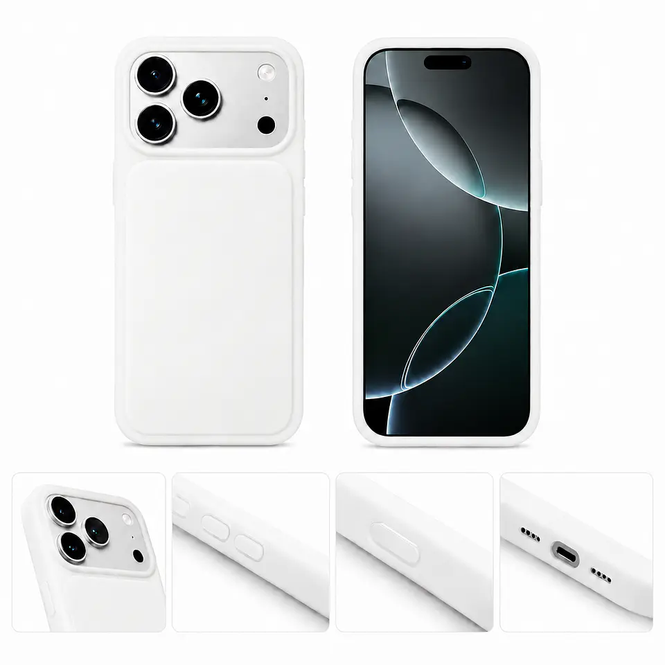 Solid Silicone Case for iPhone — White 2