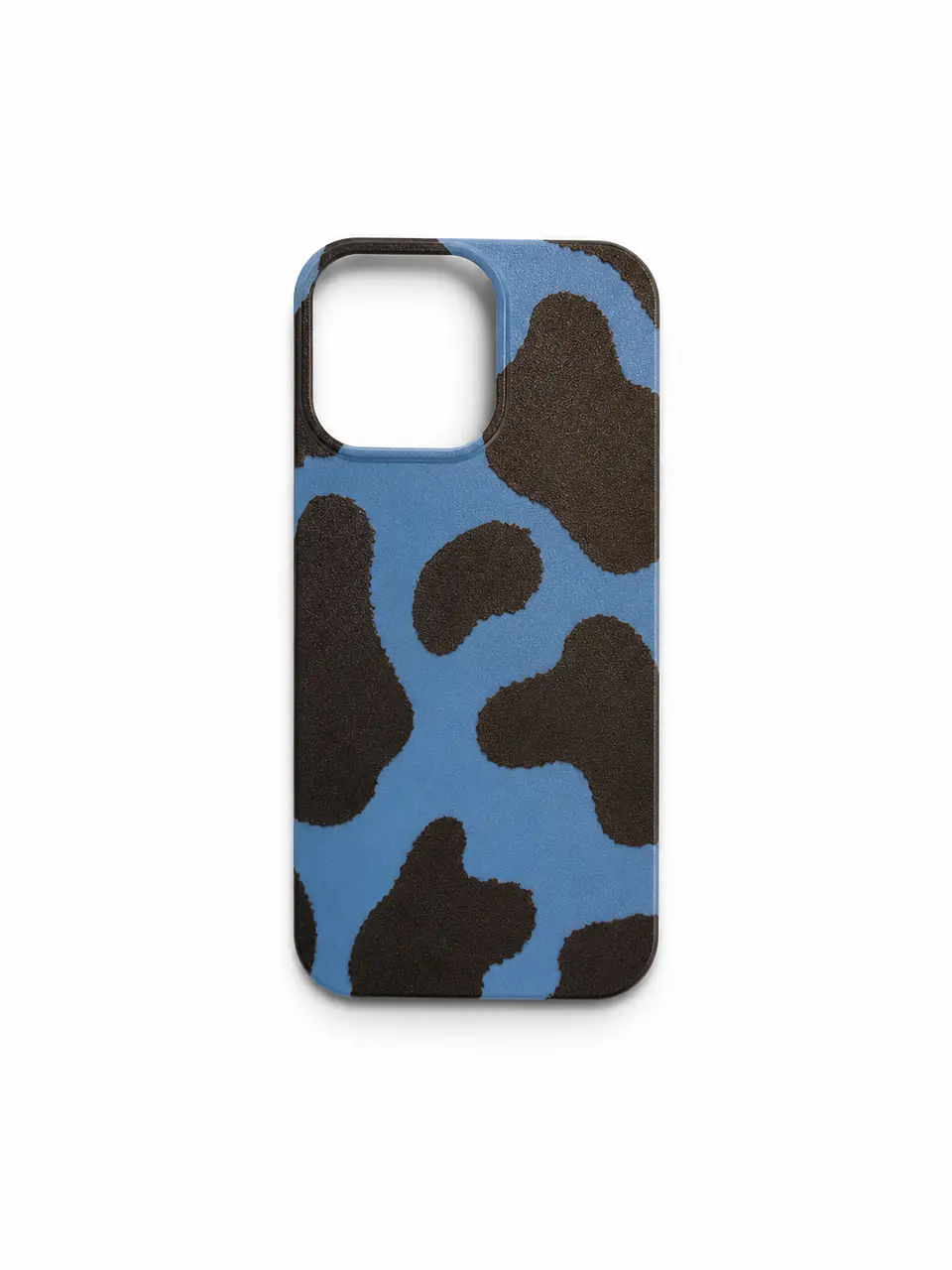 Suede Pattern Case for iPhone — Blue Cow Print 1