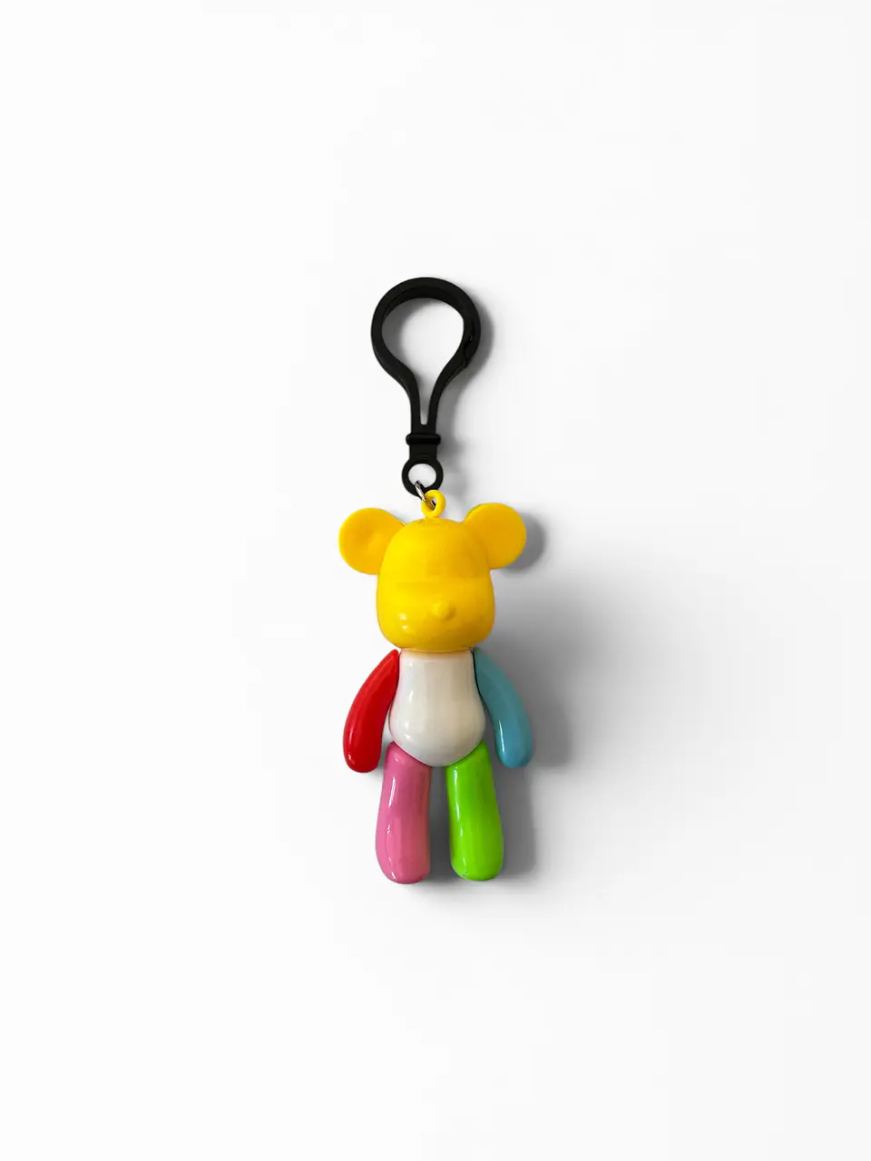 Rainbow Block Bear Keychain 1