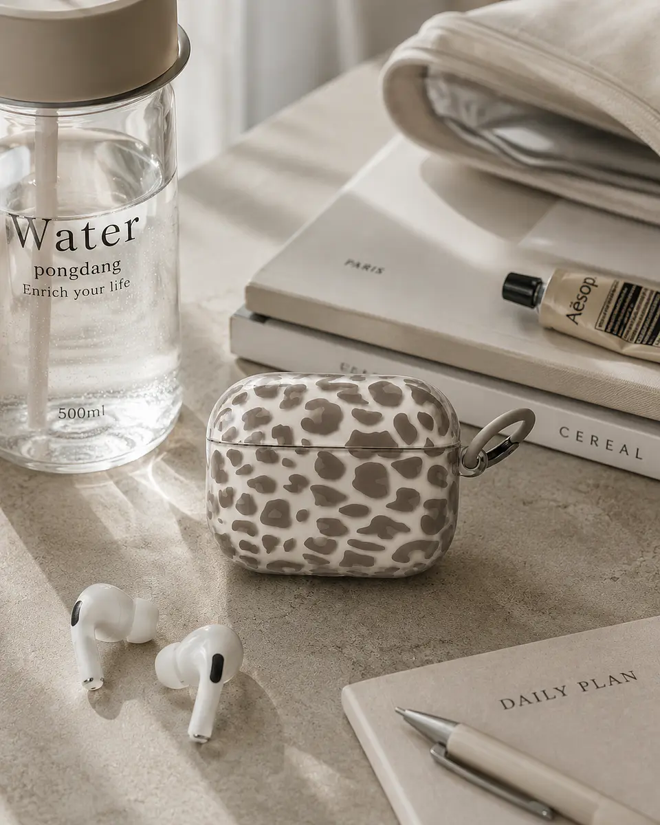 AirPods Case — Leopard Print Clear 3