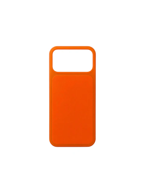 Clear Frame Silicone Case for iPhone — Orange  