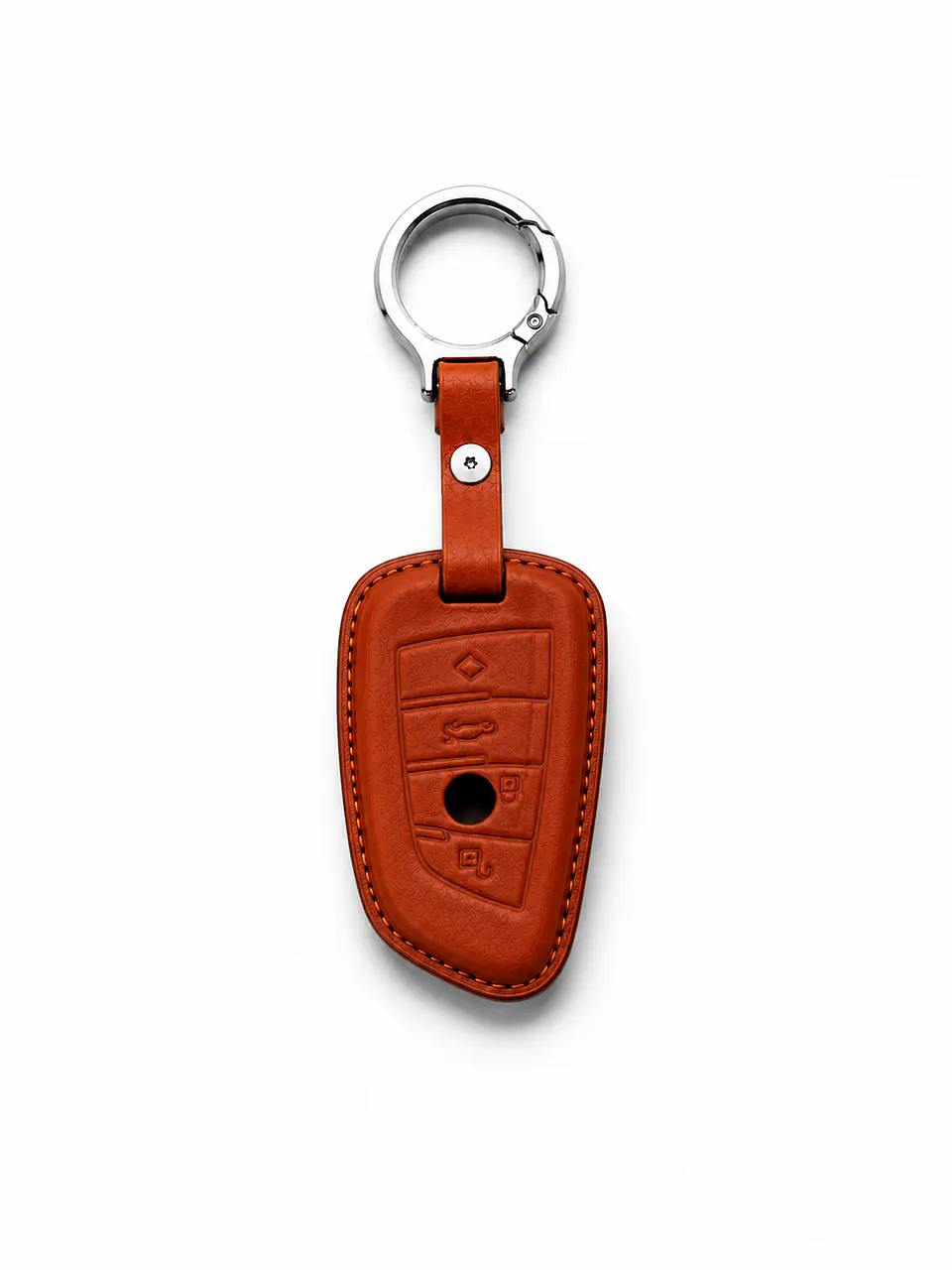 Leather Smart Key Case for BMW — Cognac Brown 1