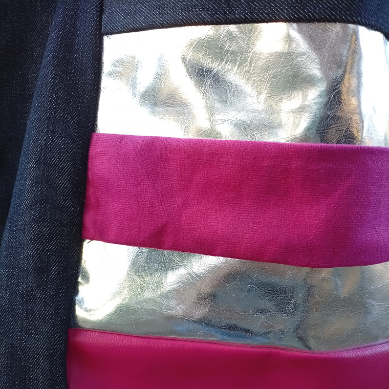 Bolso Rose Denim Eco Cuero 3