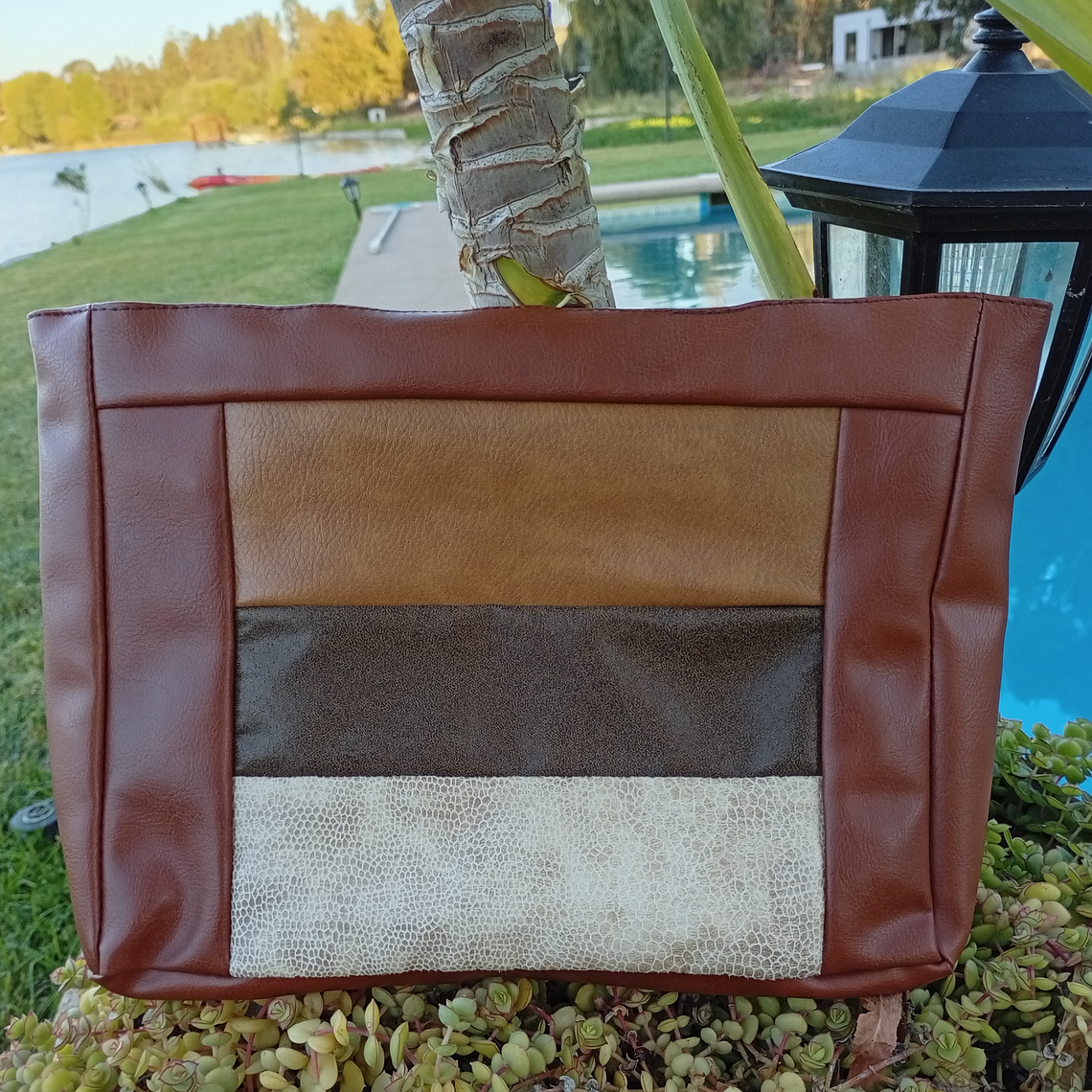 Cosmetiquero Caramel Eco Cuero  1