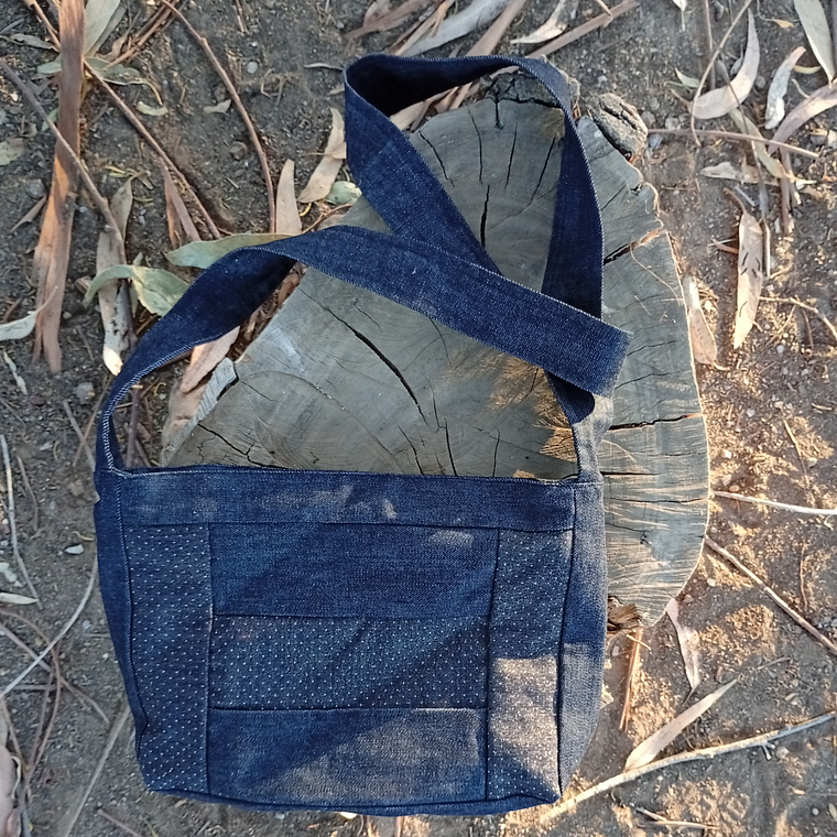 Cartera Mini Shine Denim 1