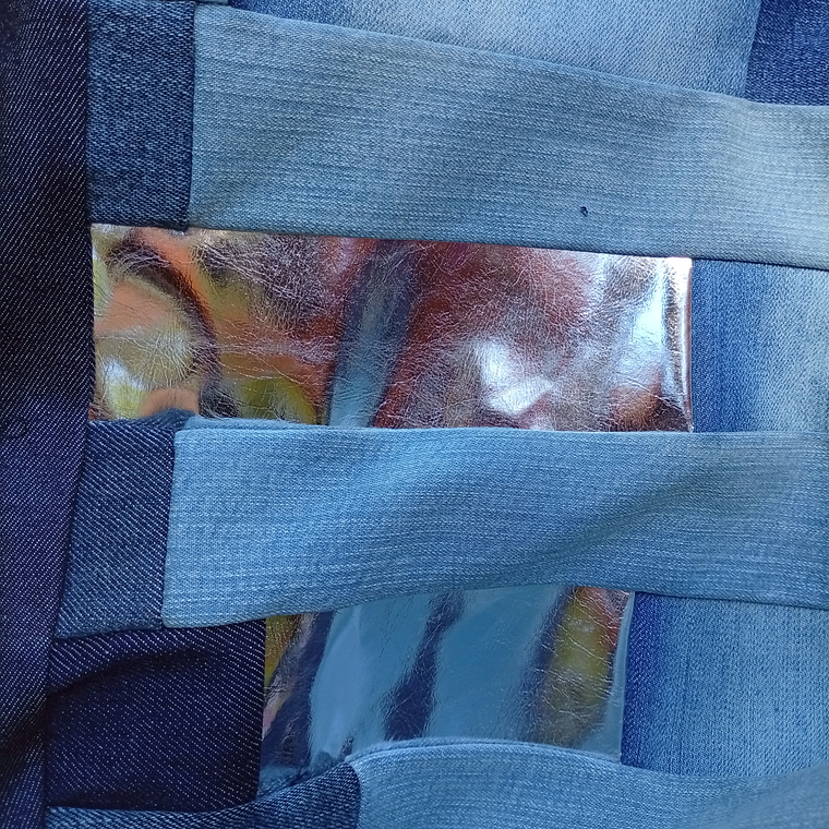 Bolso Denim Eco Cuero 3