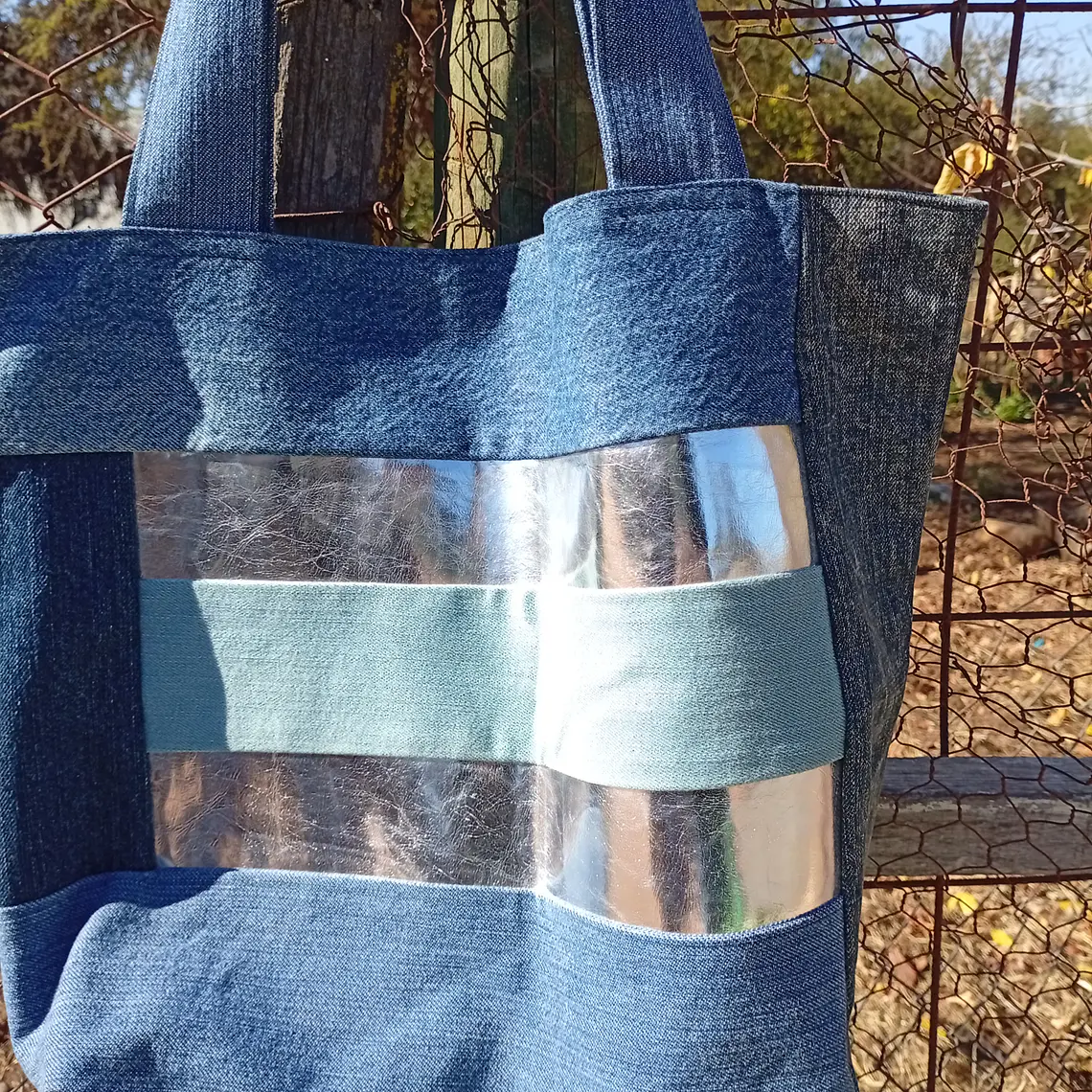 Bolso Denim Eco Cuero 2
