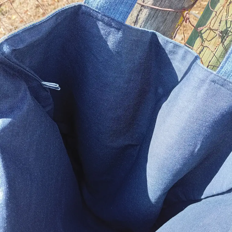 Bolso Denim Eco Cuero 3