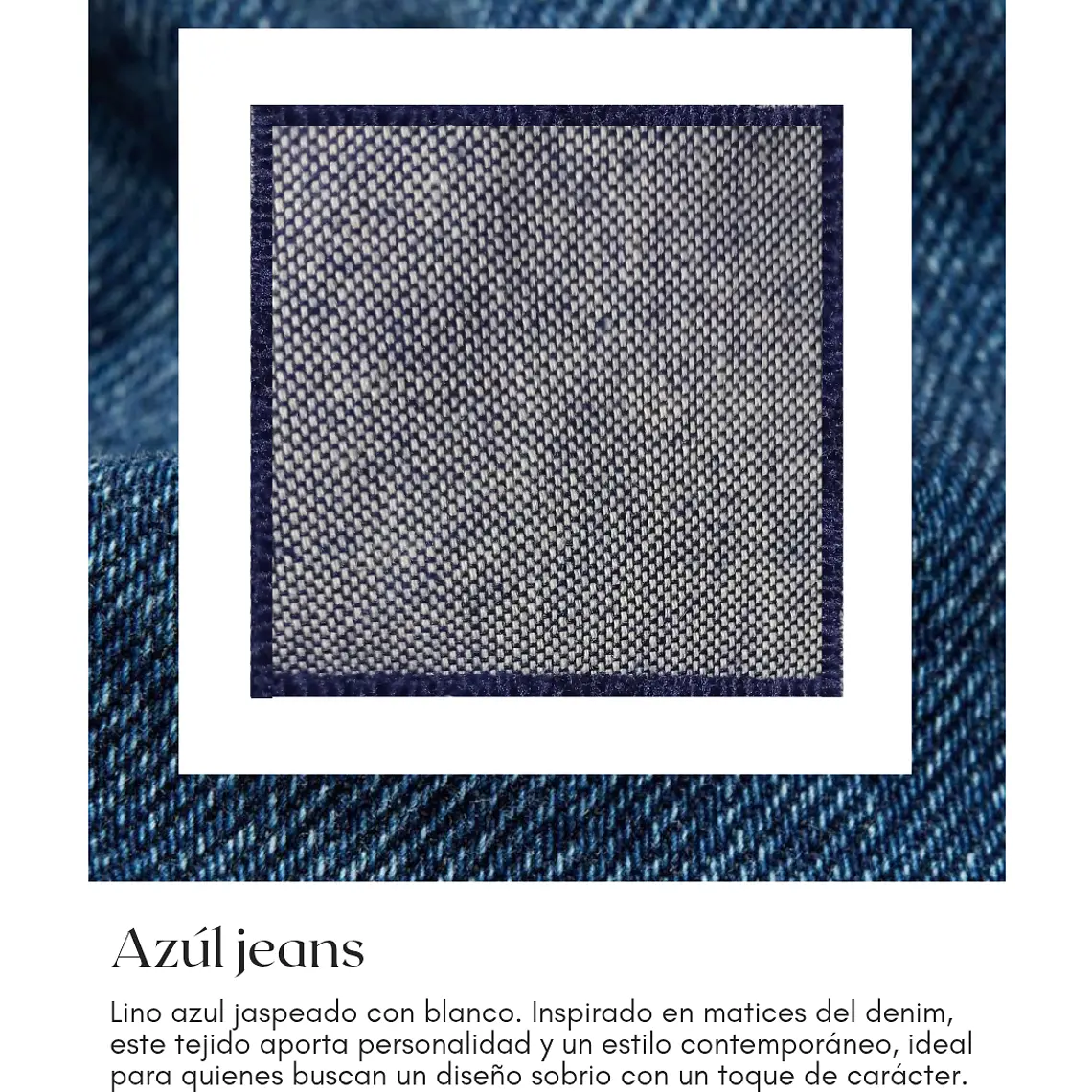 Plumón Lino Azul Jeans Lana de Oveja Premium  1