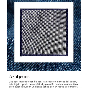 Plumón Lino Azul Jeans Lana de Oveja Premium 