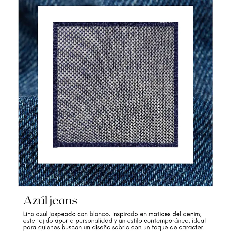 Plumón Lino Azul Jeans Lana de Oveja Premium  1
