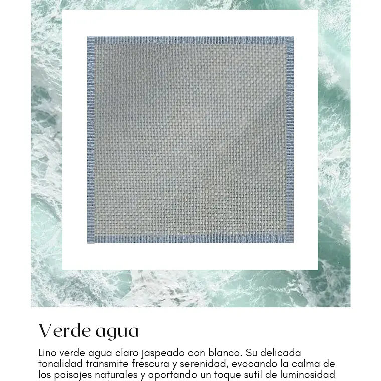Plumón Lino Verde Agua Lana de Oveja Premium  1