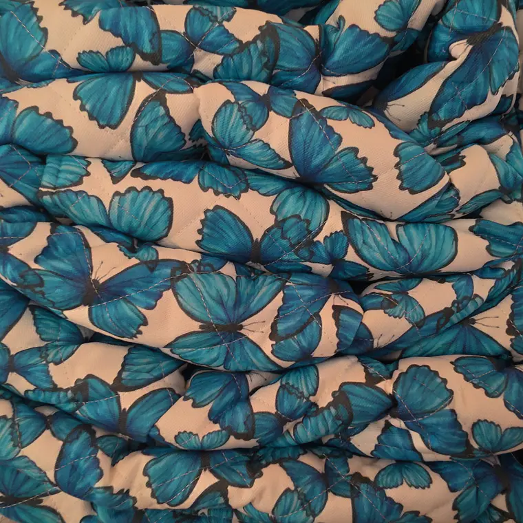 Plumón Mariposas Lana de Oveja Premium 1.5 Plazas  6