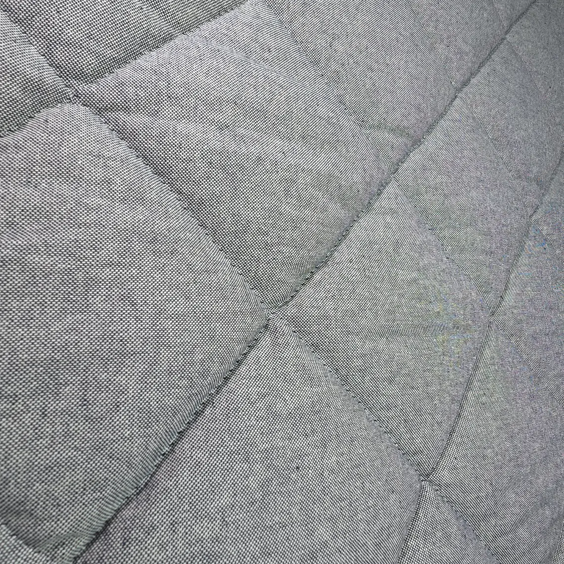 Plumón Lino Azul Jeans Lana de Oveja Premium  5