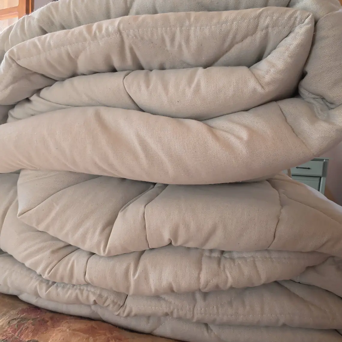 Plumón Lino Beige Lana de Oveja Premium  4
