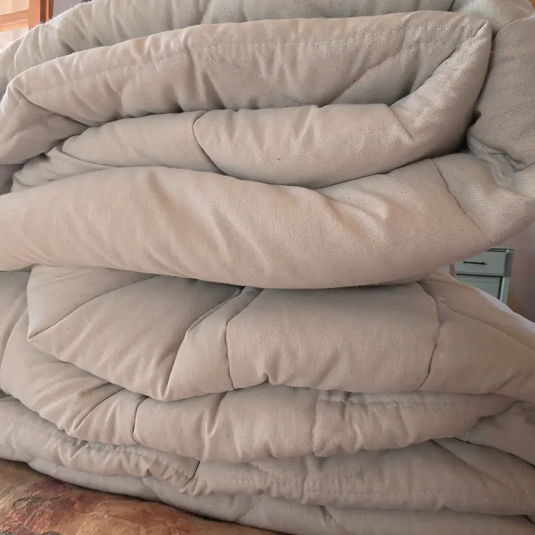 Plumón Lino Beige Lana de Oveja Premium  4