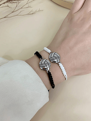 Pulseras lazo ajustable balones deportivos para parejas y amigas BFF