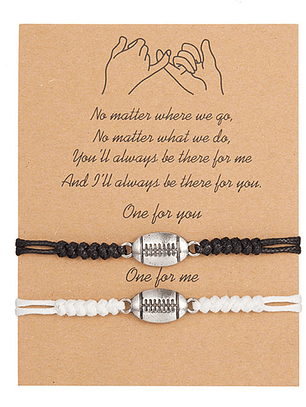 Pulseras lazo ajustable balones deportivos para parejas y amigas BFF