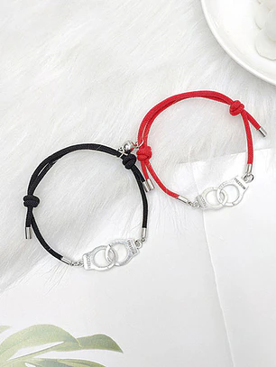 Pulseras para Parejas de Esposas Policiales con Imán