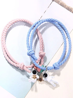 Pulseras para Parejas de Astronautas y Estrellas con Imán