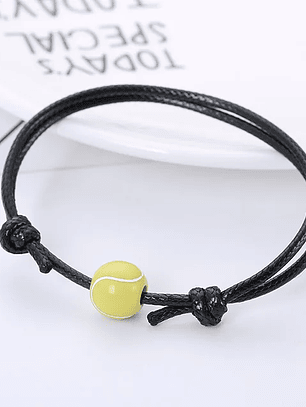 Par de pulseras lazo ajustable balones 3d parejas y amigas bff