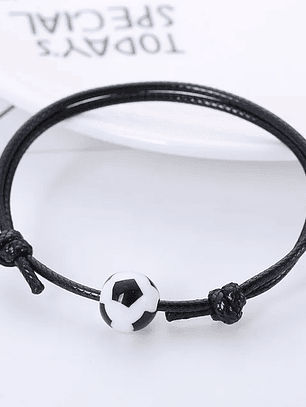 Par de pulseras lazo ajustable balones 3d parejas y amigas bff