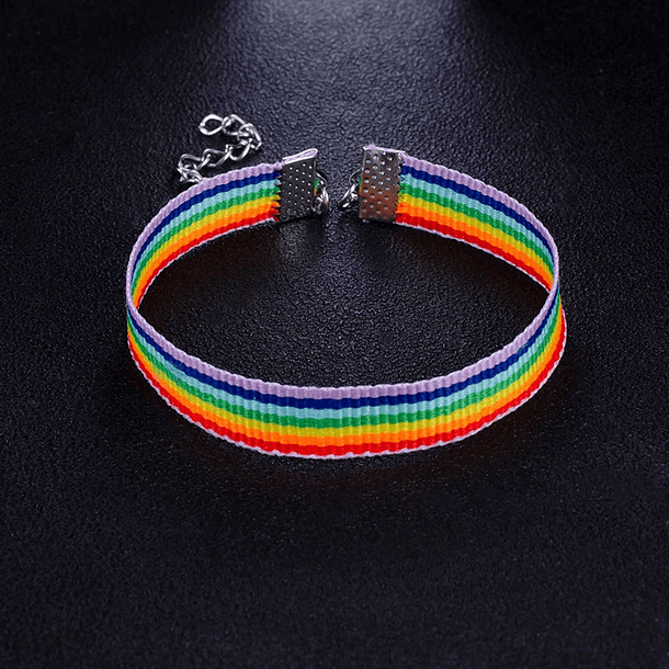 Pulseras trenzadas de arcoíris tejidas para hombres y mujeres LGBT parejas y amigas 4