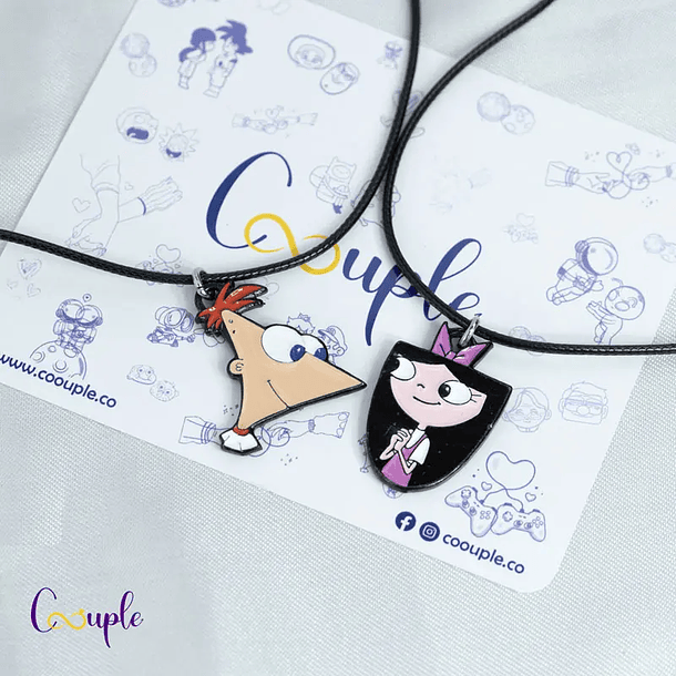 Collares Phineas e Isabella para parejas y amigos 2