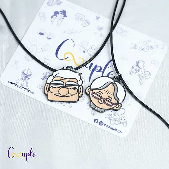 Collares película UP Carl y Ellie para parejas y amigos