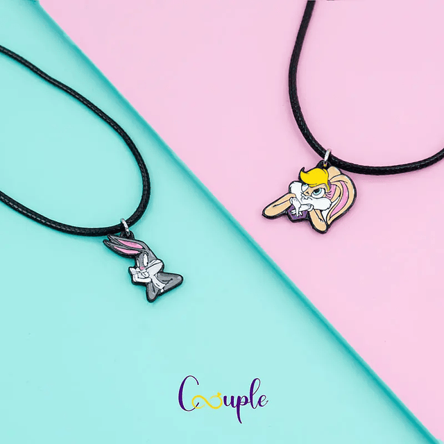 Collares Bugs Bunny y Lola para parejas y amigos