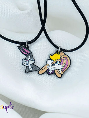Collares Bugs Bunny y Lola para parejas y amigos