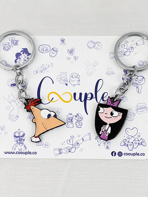 Llaveros Phineas e Isabella para parejas y amigos