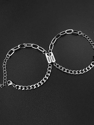 Pulseras de acero inoxidable magnética love para pareja