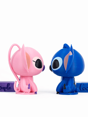 Soportes para celular en Impresión 3D Stitch y Angela para parejas y amigos