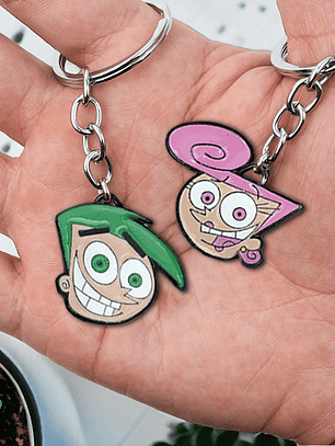 Llaveros para parejas y amigos de Cosmo y Wanda 