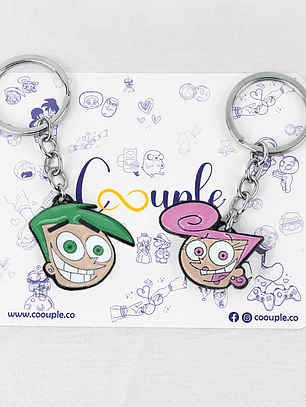 Llaveros para parejas y amigos de Cosmo y Wanda 