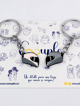 Llaveros de Cascos moteros para amigos y parejas