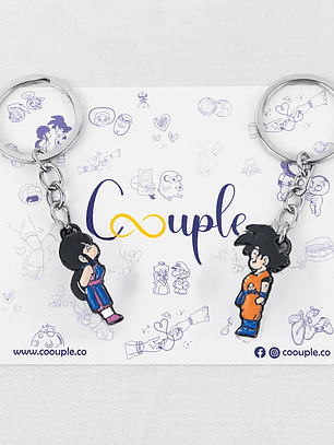 Llaveros para parejas de Goku y Milk 