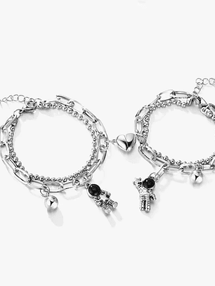 Pulseras de astronautas para parejas para mujeres y hombres 