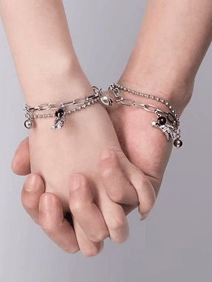 Pulseras de astronautas para parejas para mujeres y hombres 